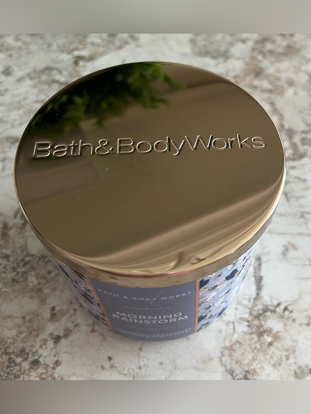 Bath & Body Works 3-Wick candles — NEW Morning Rainstorm and LIKE NEW Oceanside - Picture 3 of 13